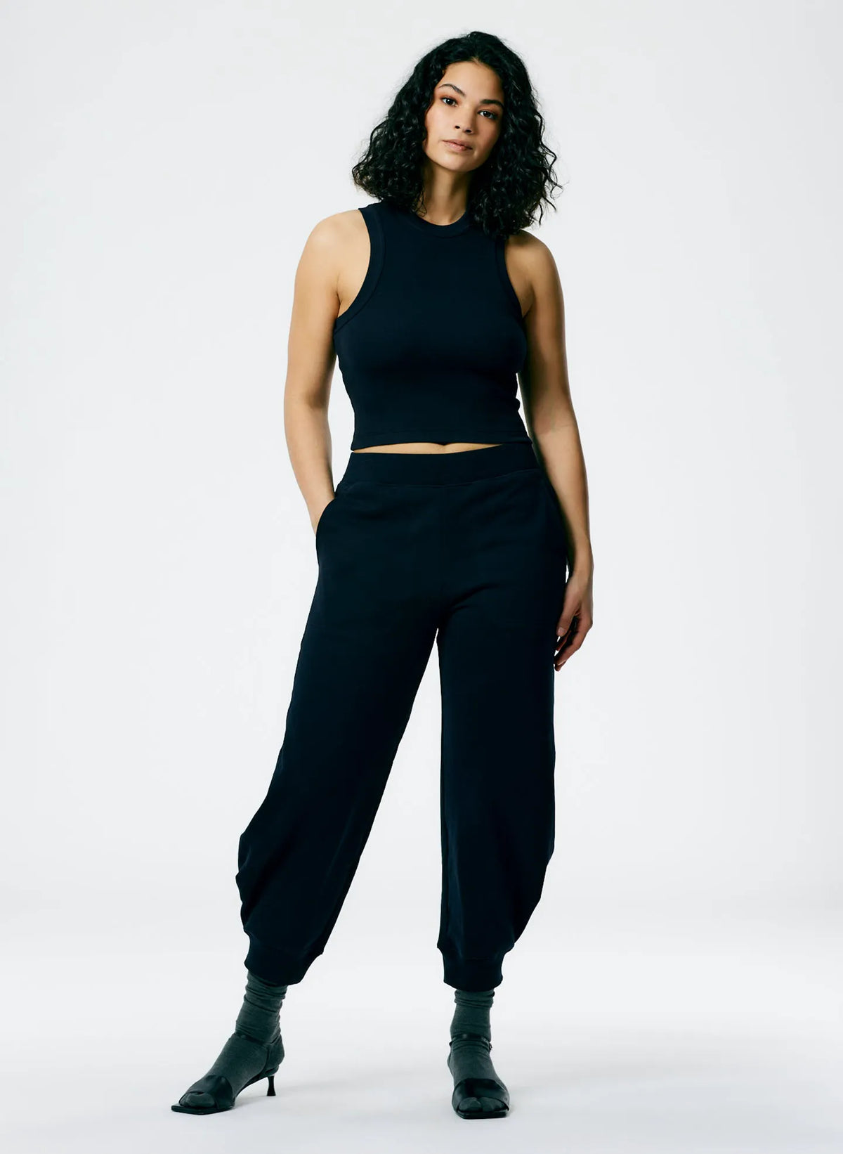 Ribbed T-Shirt Cropped Tank