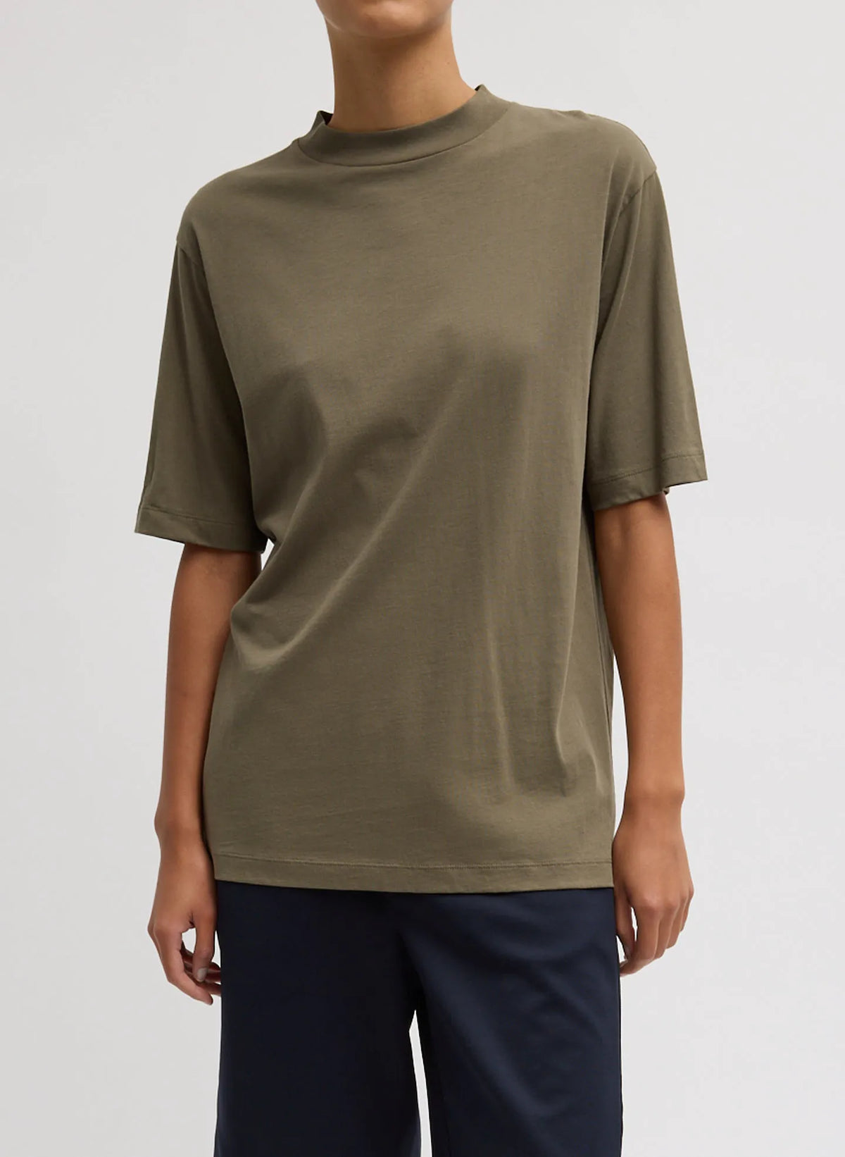 Mock Neck Unisex T-Shirt