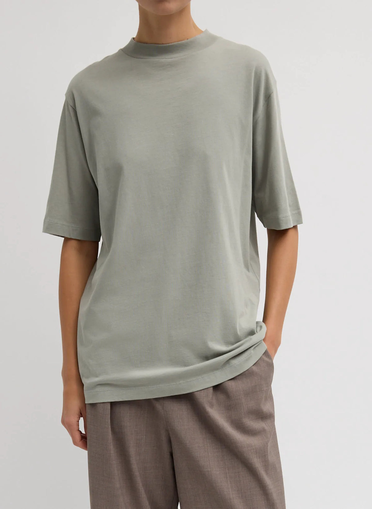 Mock Neck Unisex T-Shirt