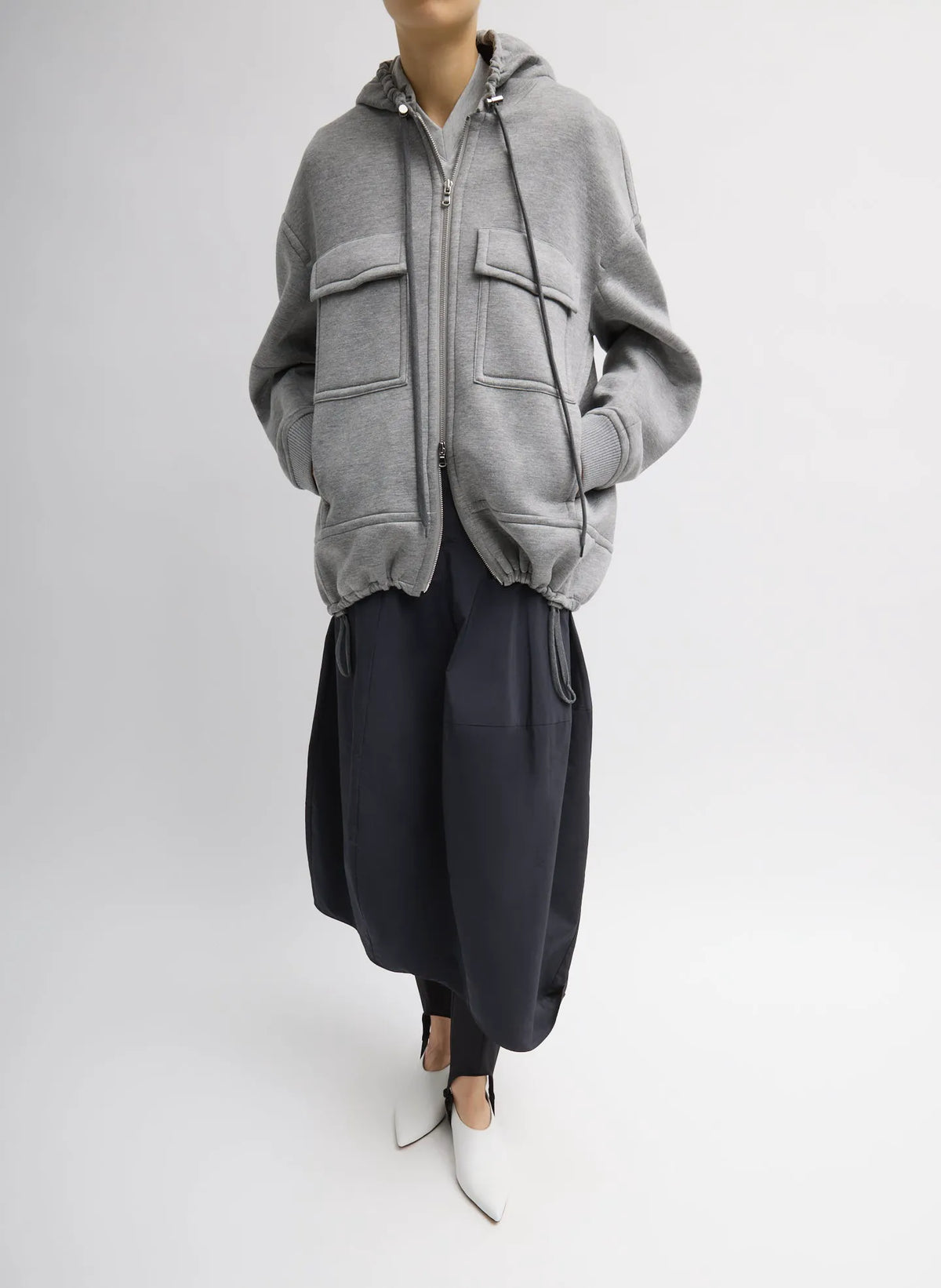Techy Viscose Zip Up Hoodie