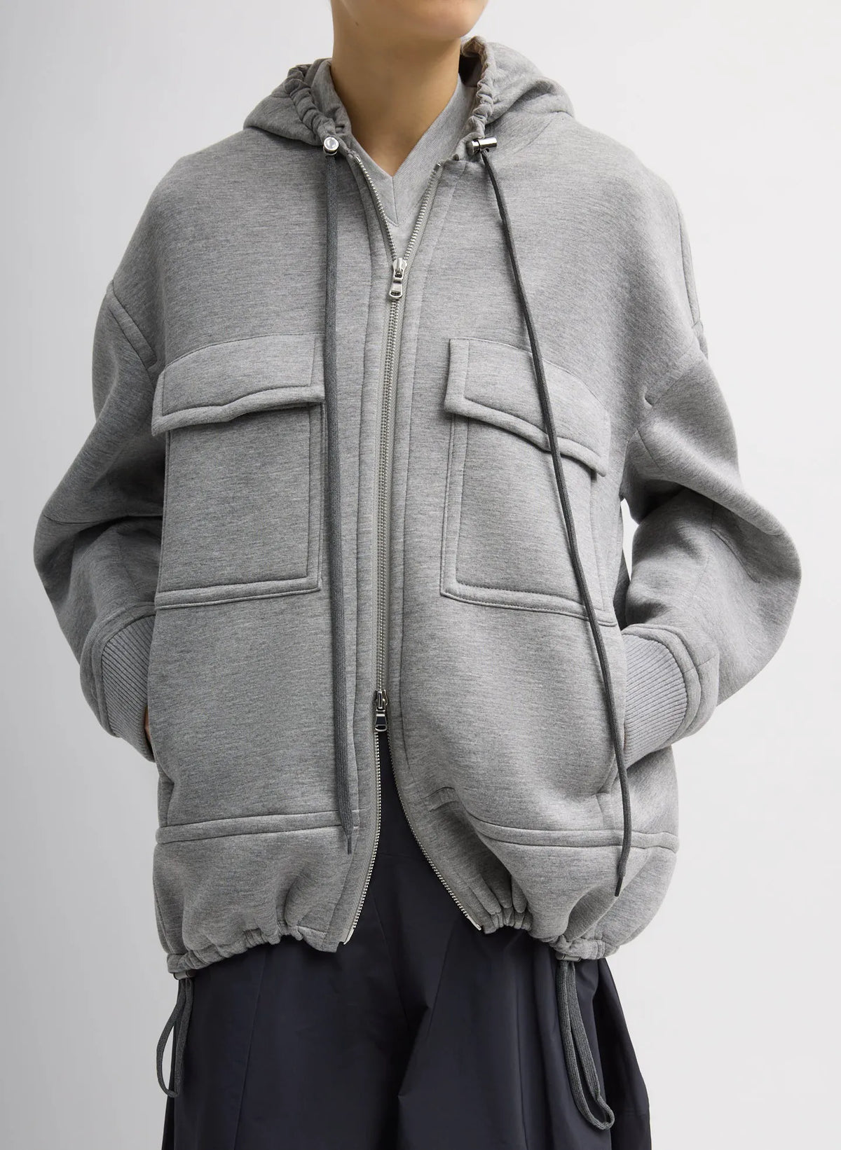 Techy Viscose Zip Up Hoodie