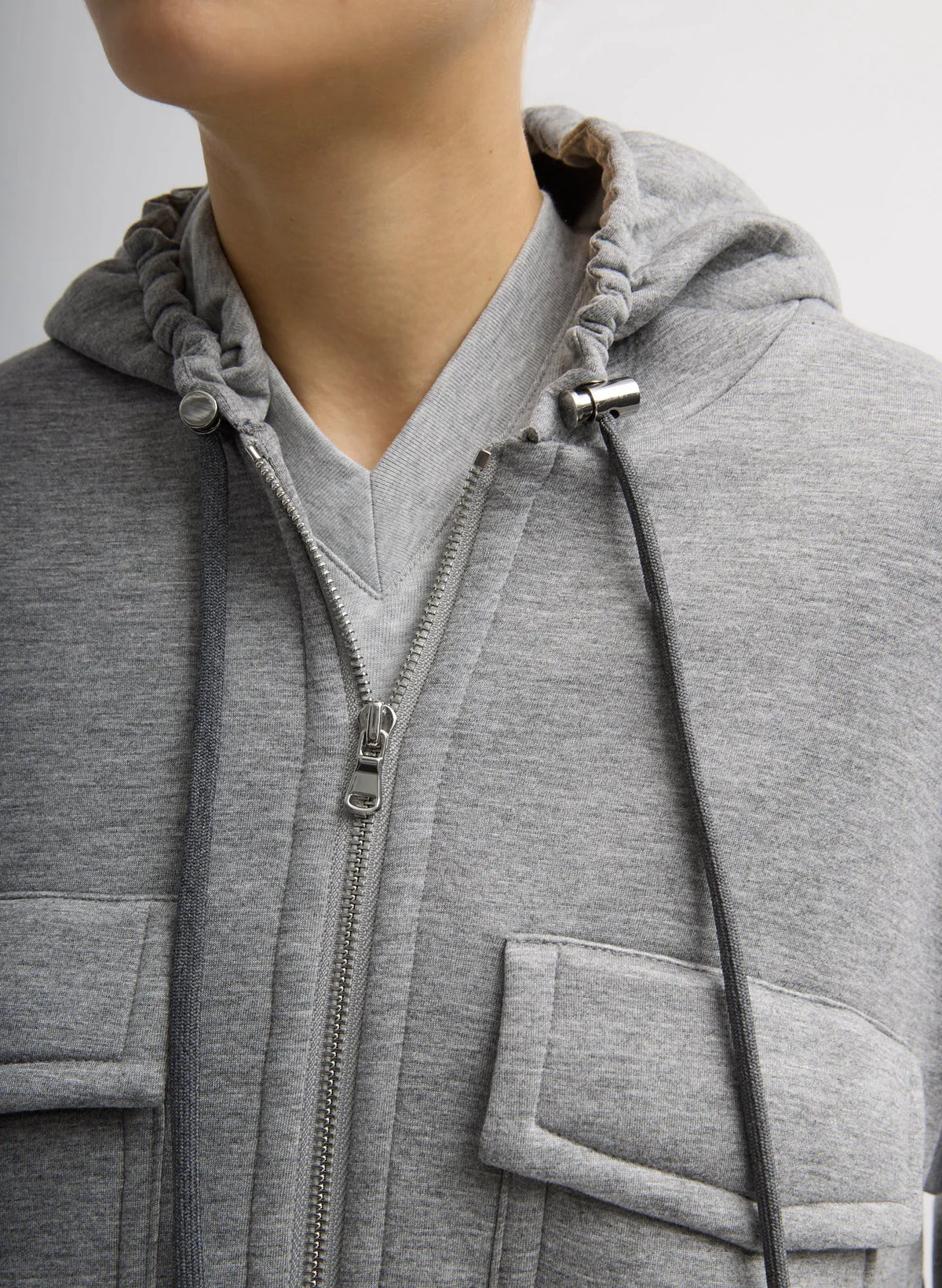 Techy Viscose Zip Up Hoodie