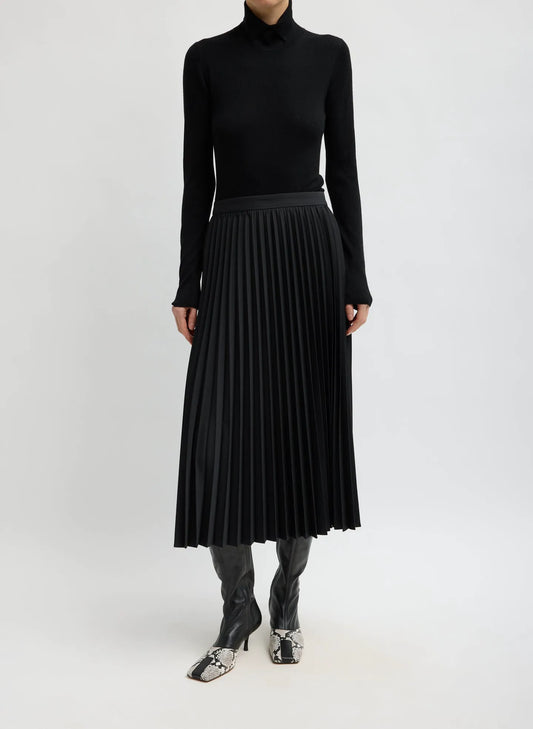 Tropical Wool Pleating Sunray Skirt