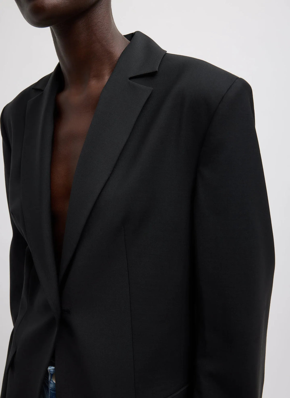 Tropical Wool Sculpted Blazer