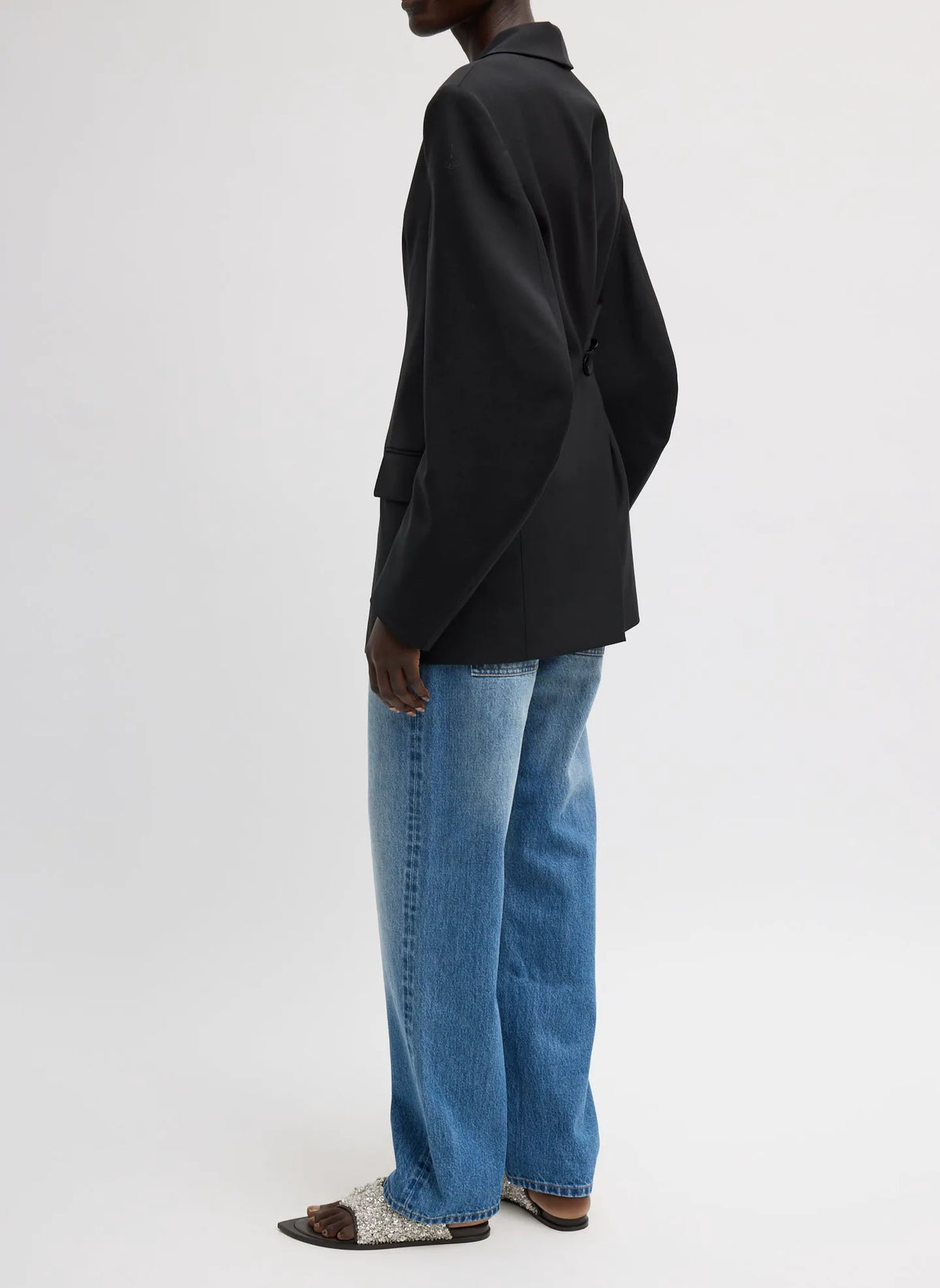 Tropical Wool Sculpted Blazer