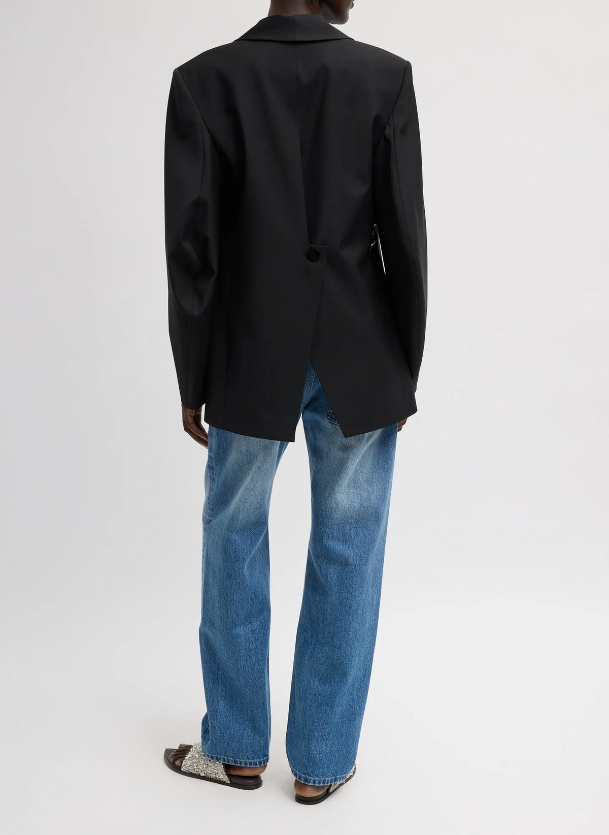 Tropical Wool Sculpted Blazer