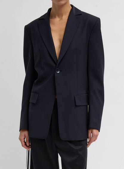 Tropical Wool Sculpted Blazer