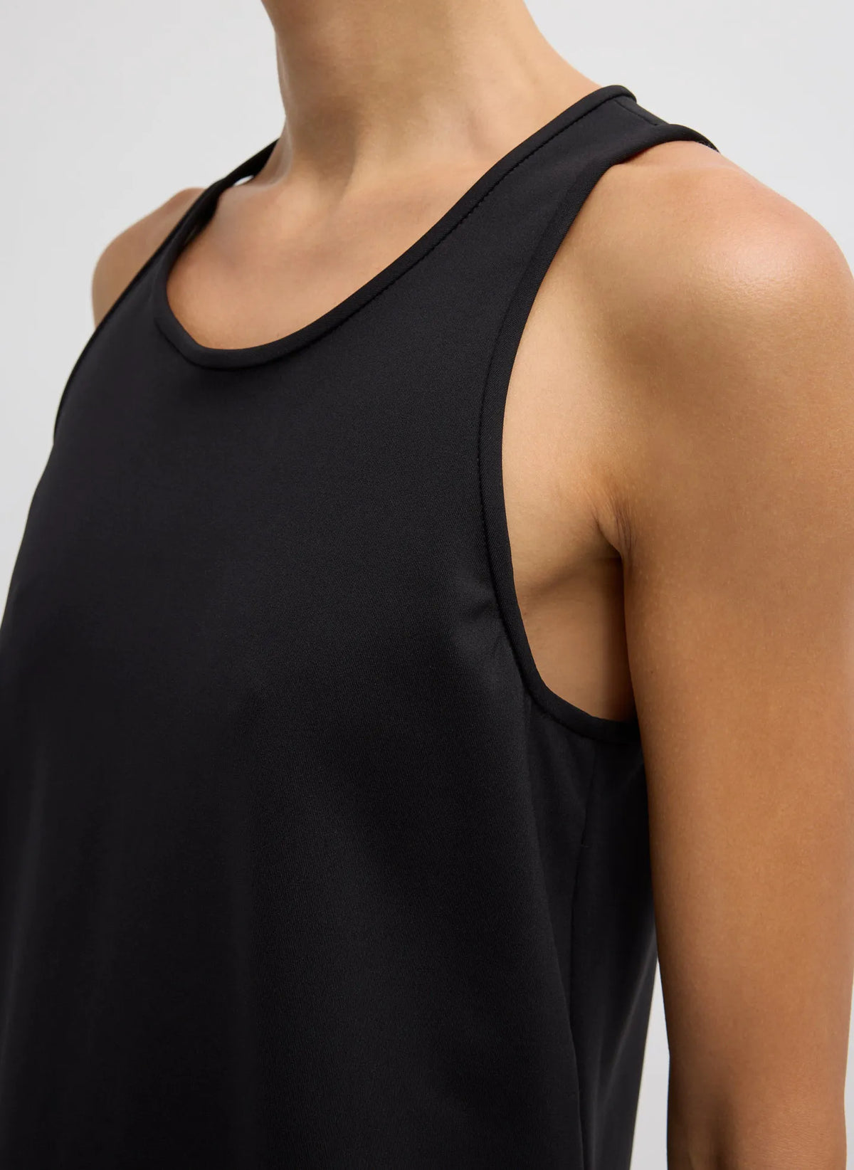 Compact Ultra Stretch Knit Sleeveless Dress