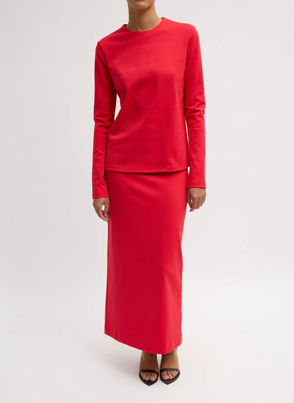 Compact Ultra Stretch Knit Long Sleeve Slim Top