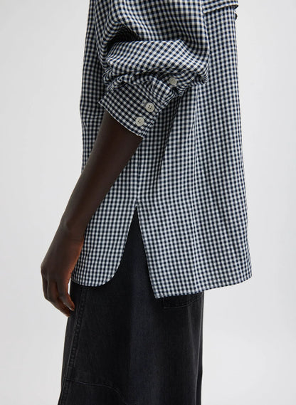 Viscose Gingham Oversized Shirt