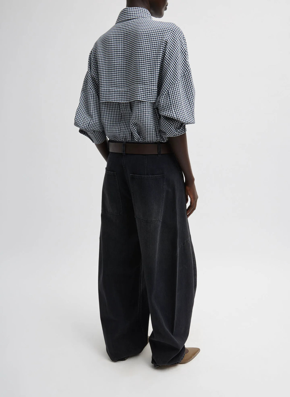 Viscose Gingham Oversized Shirt