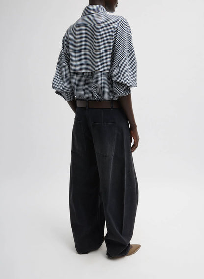 Viscose Gingham Oversized Shirt