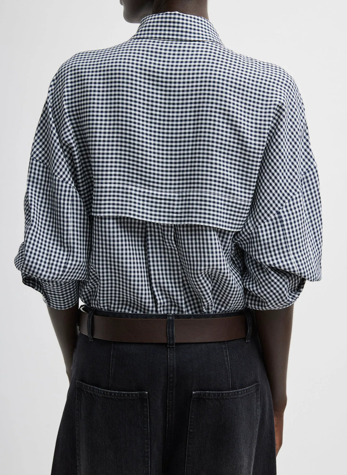 Viscose Gingham Oversized Shirt