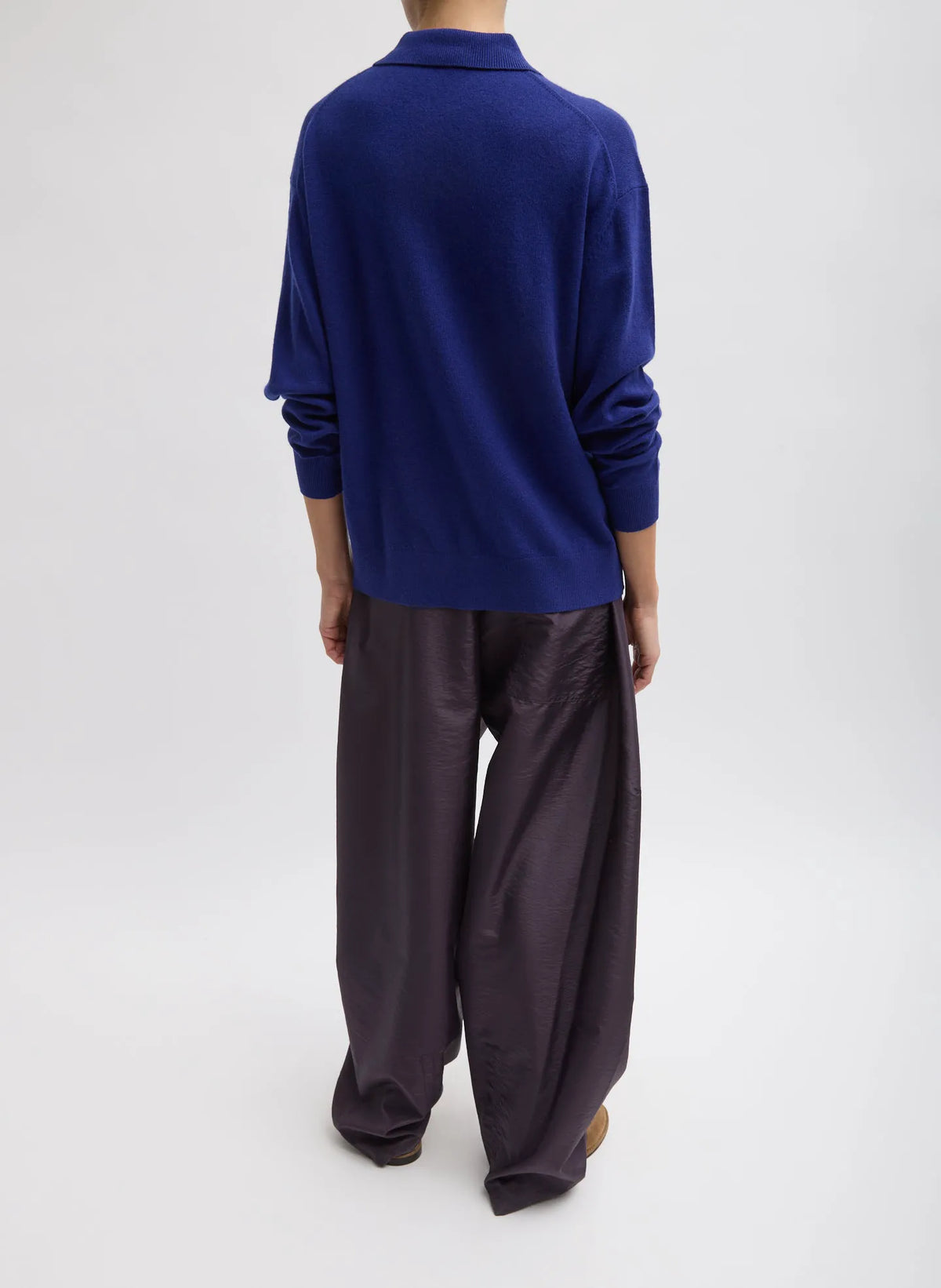 Washable Cashmere Easy Polo Sweater
