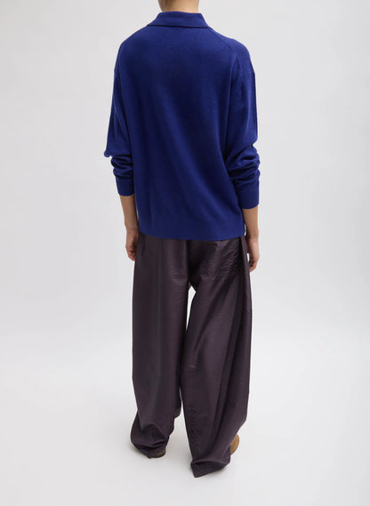 Washable Cashmere Easy Polo Sweater