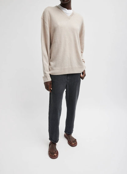 Washable Cashmere Easy V-Neck Sweater
