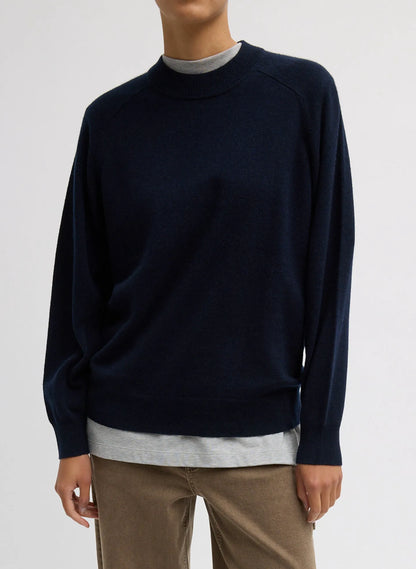Washable Cashmere Crewneck Cut Out Sleeve Sweater