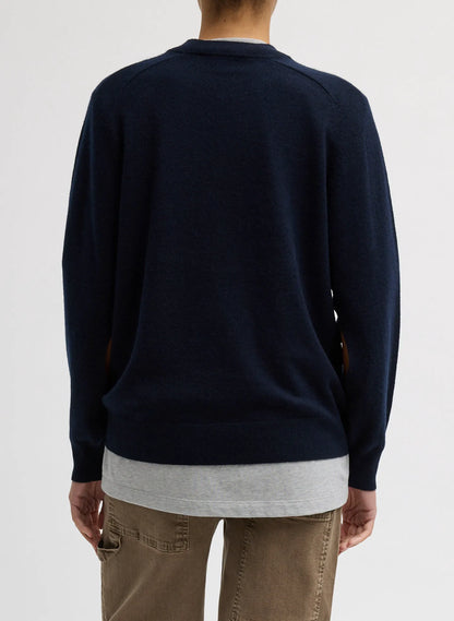 Washable Cashmere Crewneck Cut Out Sleeve Sweater