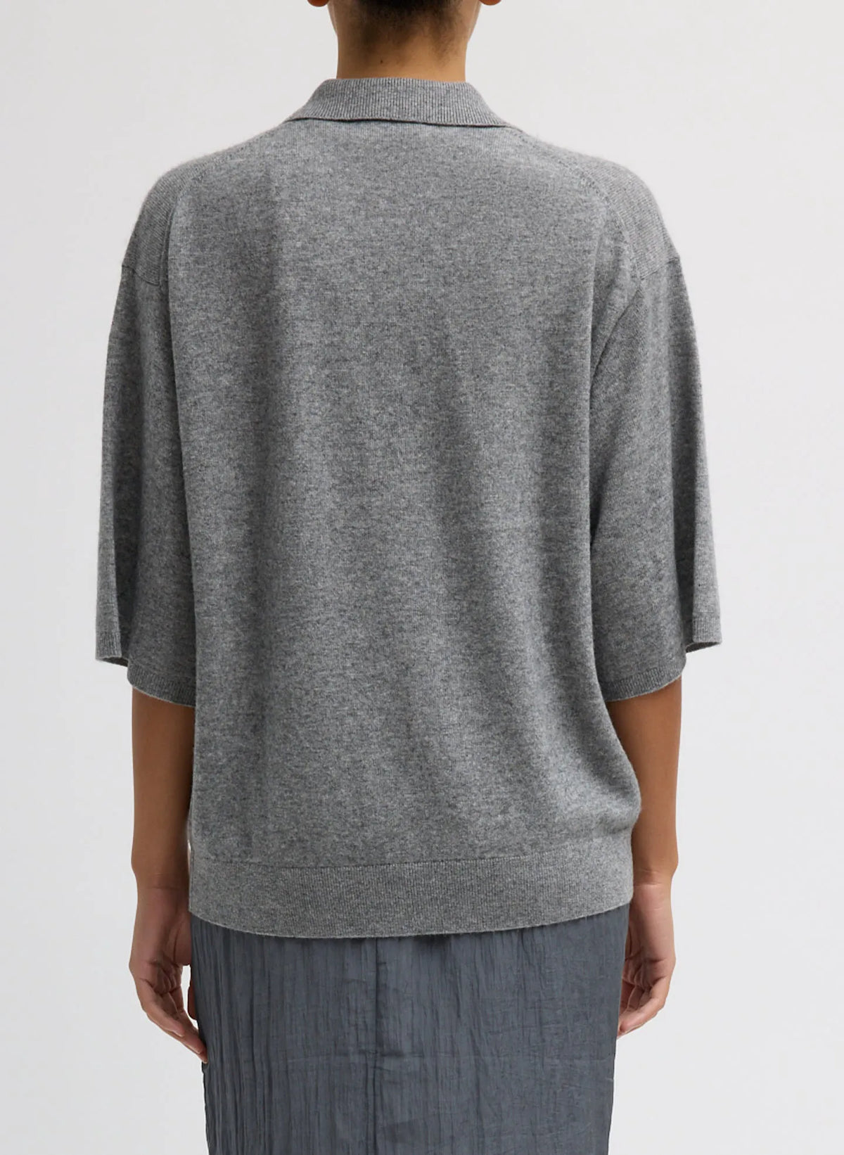 Washable Cashmere Oversized Easy Polo