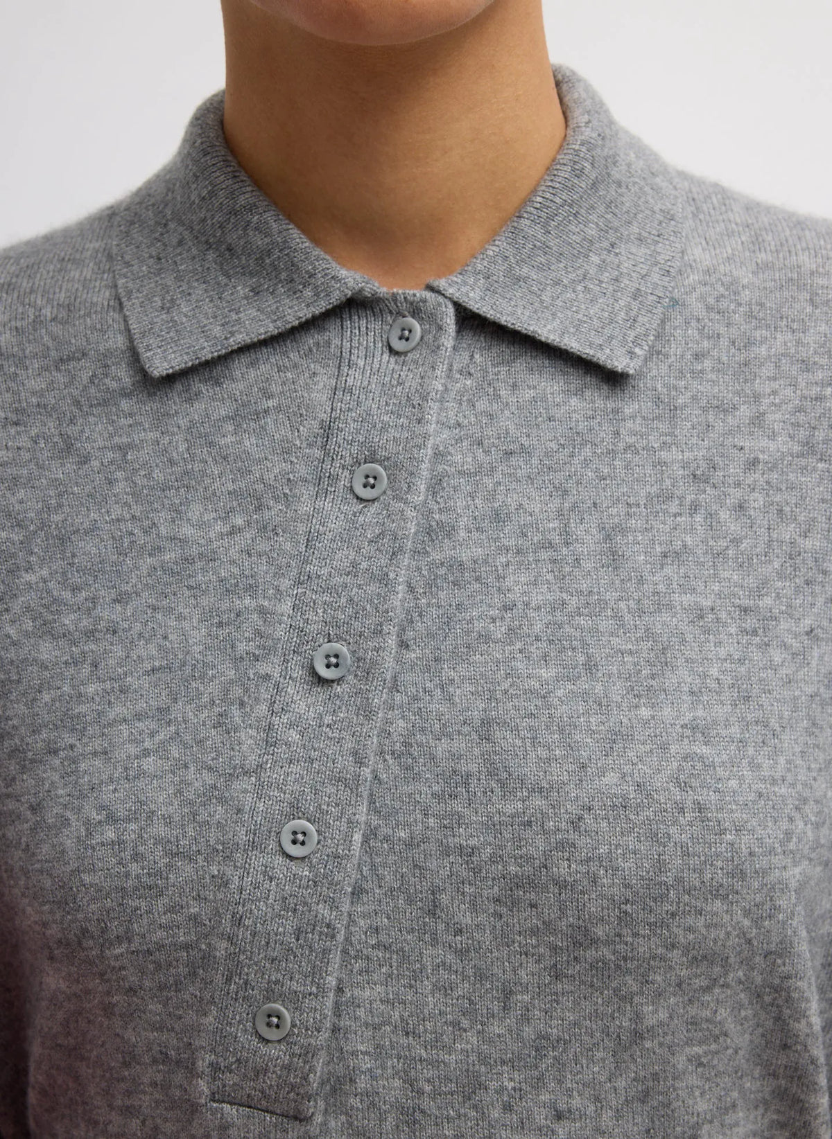 Washable Cashmere Oversized Easy Polo