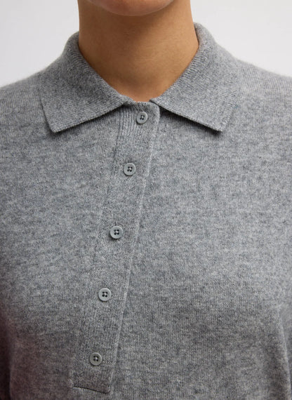 Washable Cashmere Oversized Easy Polo