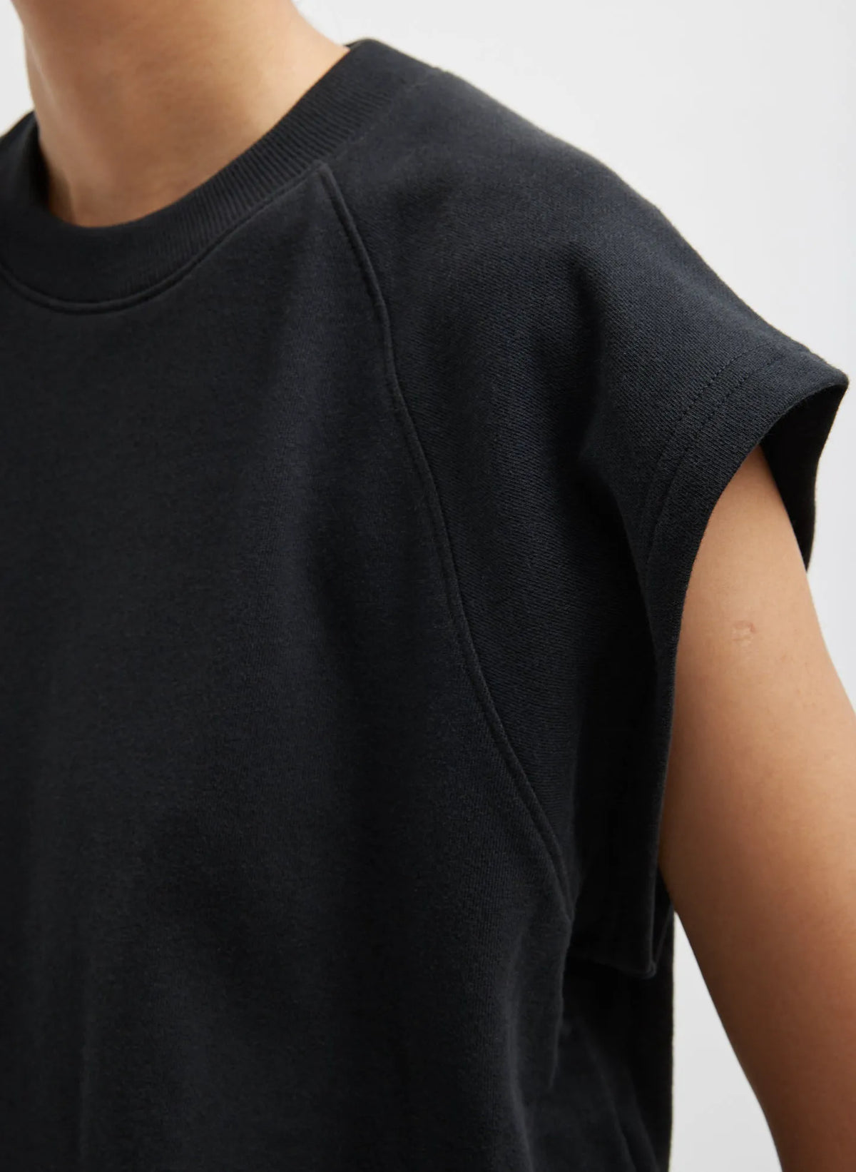 Light Weight Sweatshirting Sleeveless Easy Top