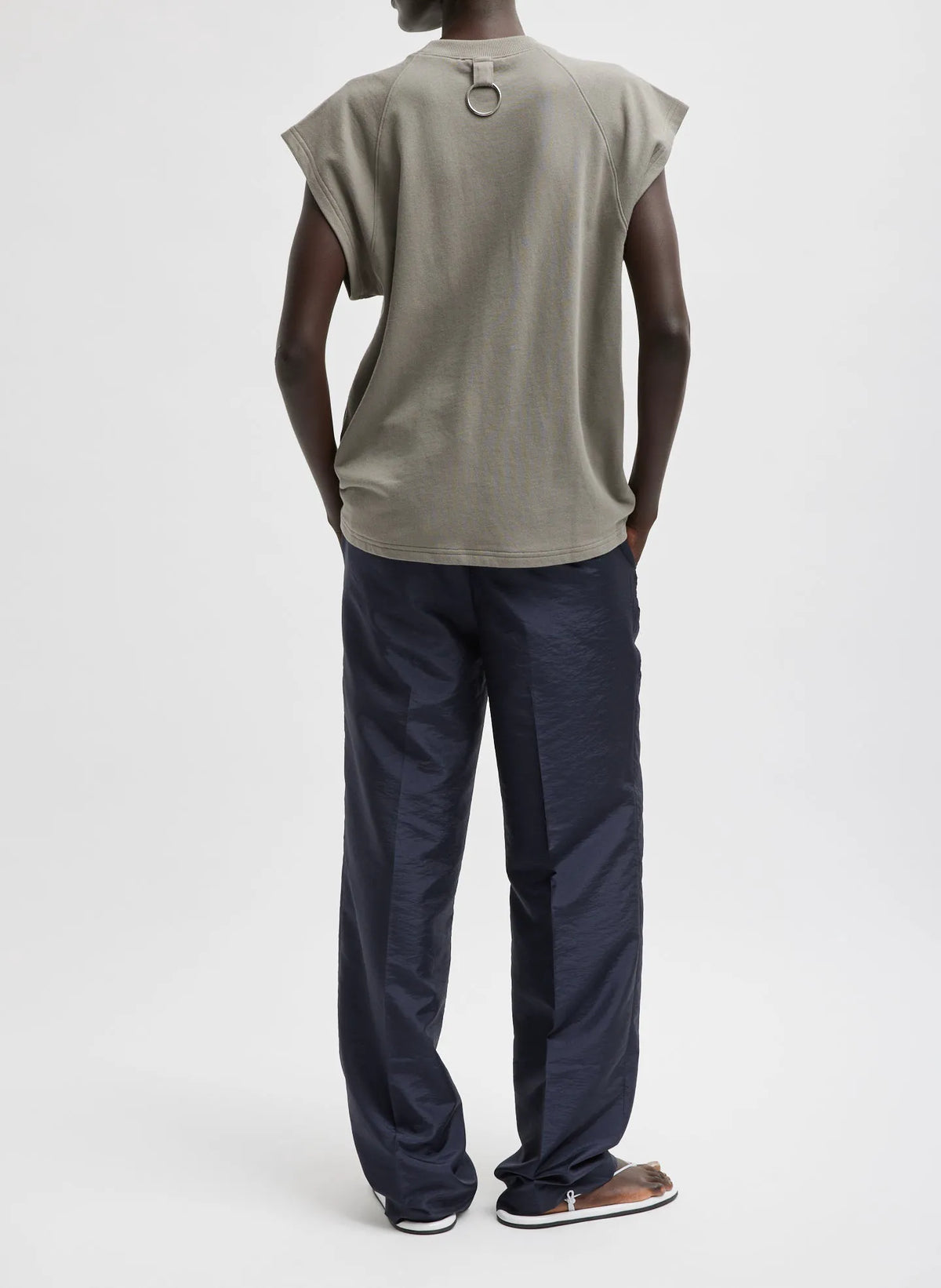 Light Weight Sweatshirting Sleeveless Easy Top