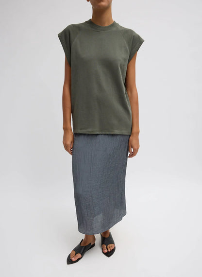 Light Weight Sweatshirting Sleeveless Easy Top