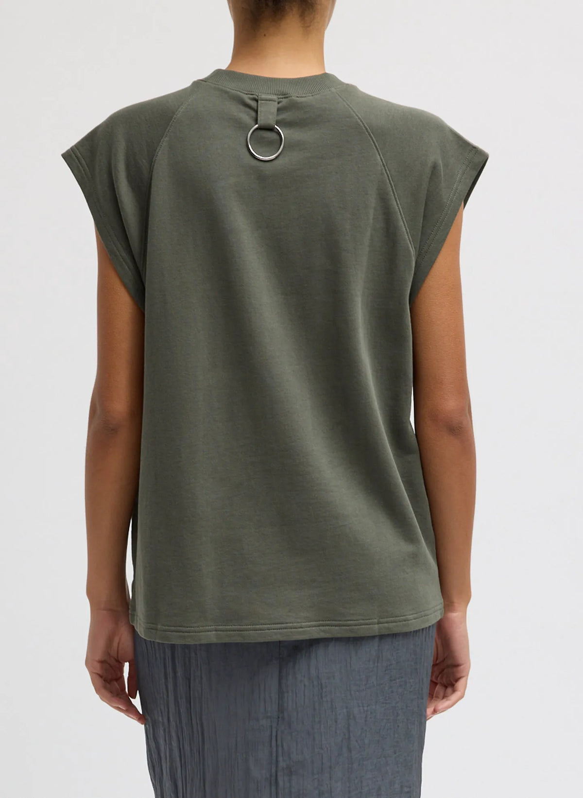 Light Weight Sweatshirting Sleeveless Easy Top