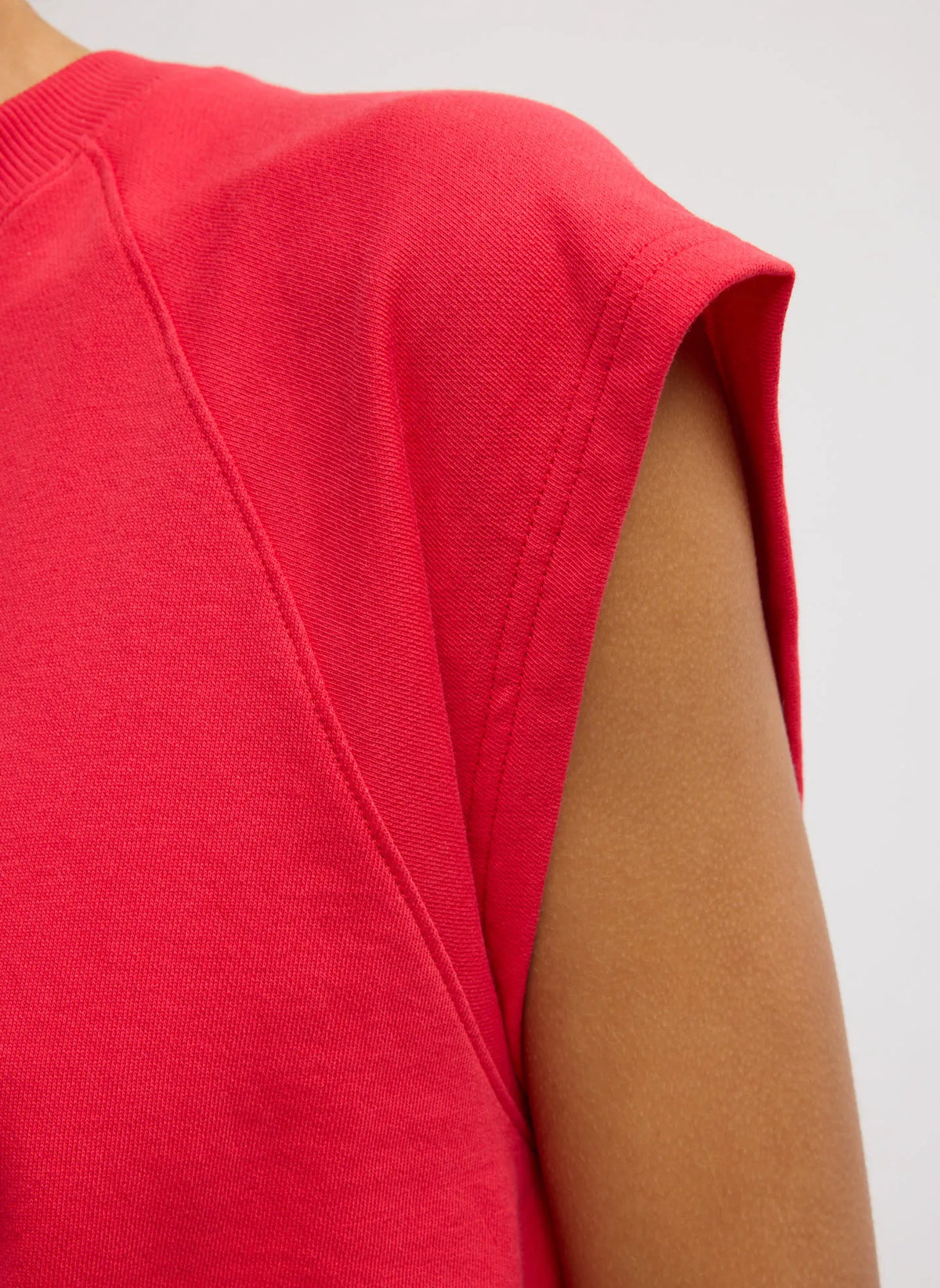 Light Weight Sweatshirting Sleeveless Easy Top