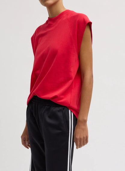 Light Weight Sweatshirting Sleeveless Easy Top