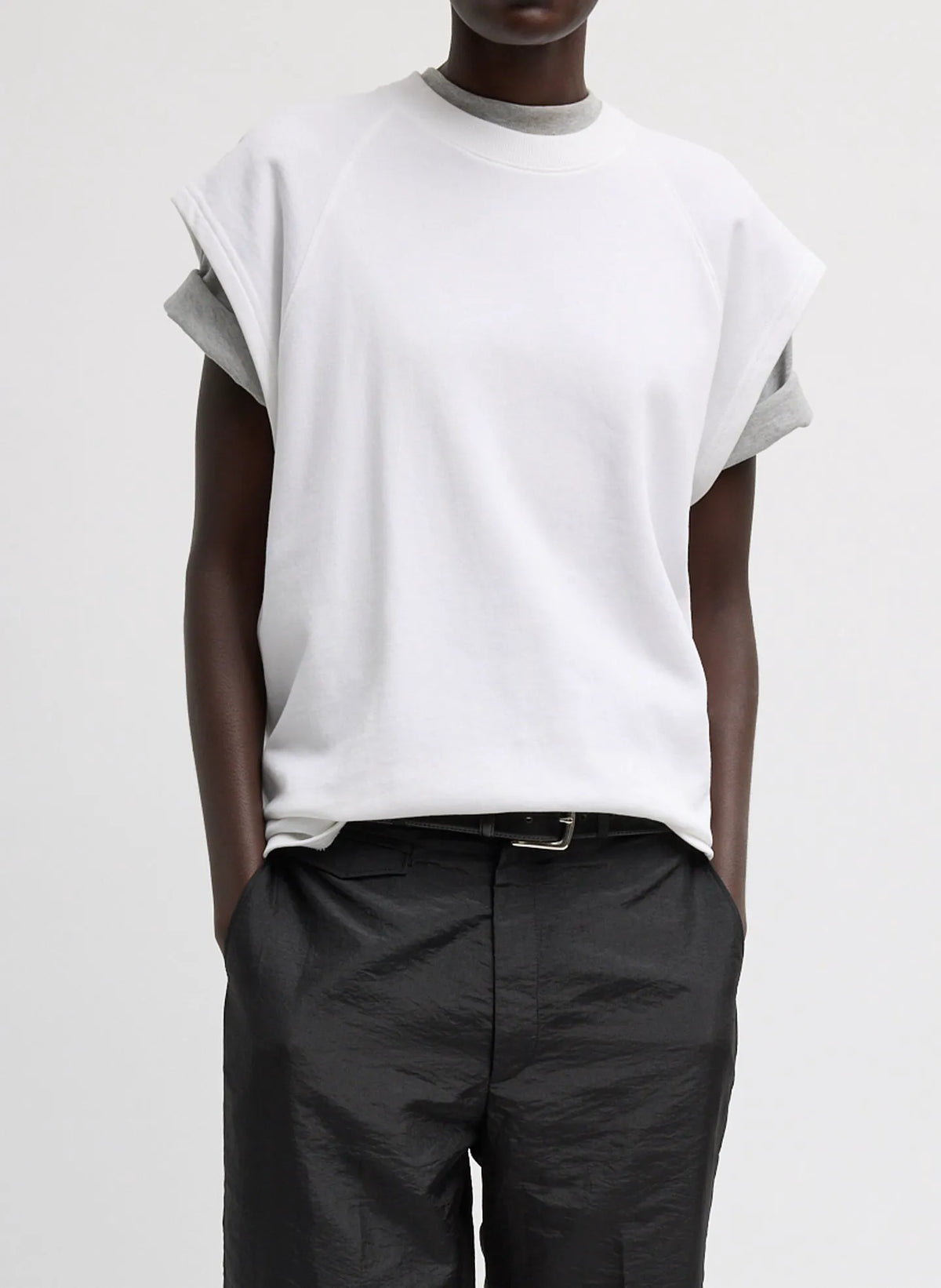 Light Weight Sweatshirting Sleeveless Easy Top