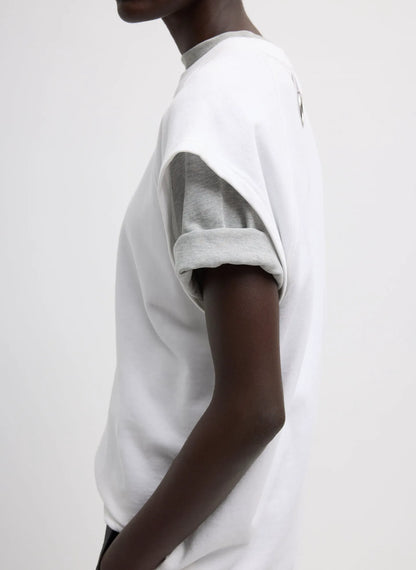 Light Weight Sweatshirting Sleeveless Easy Top
