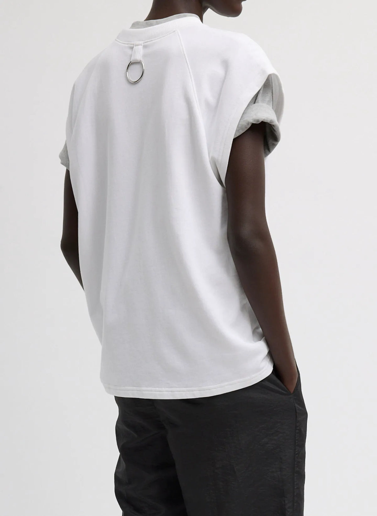 Light Weight Sweatshirting Sleeveless Easy Top