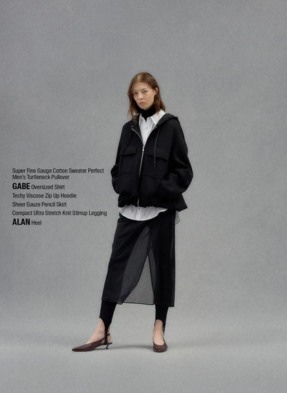 Techy Viscose Zip Up Hoodie