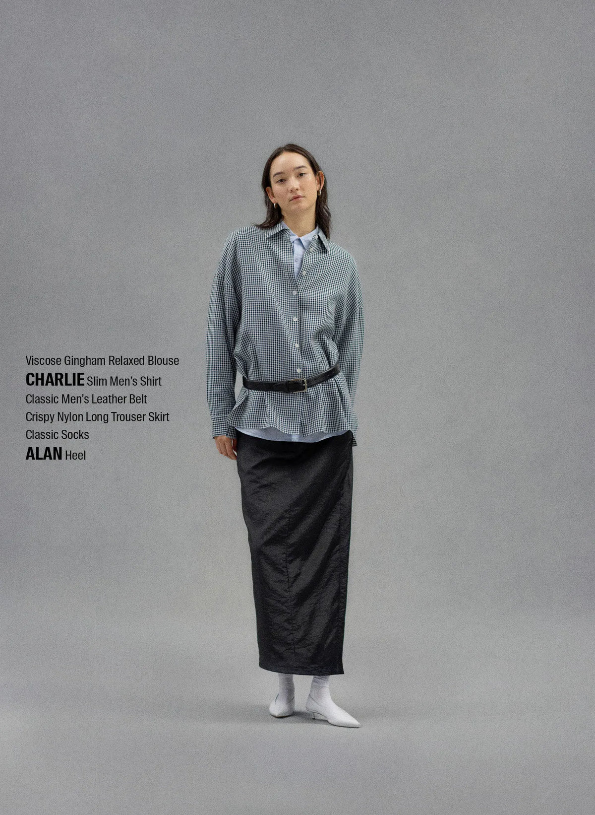 Viscose Gingham Oversized Shirt