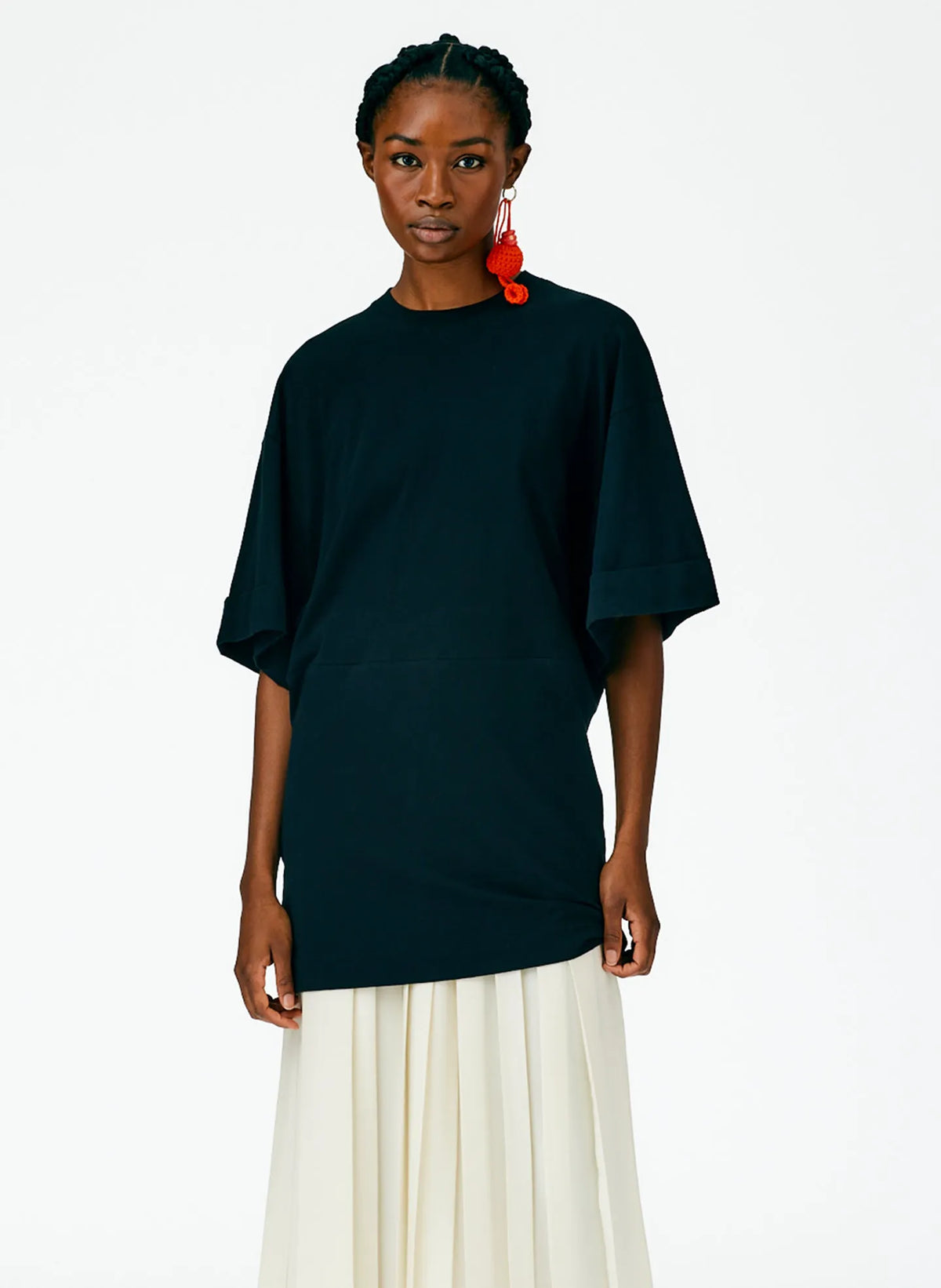T-Shirting Rolled Sleeve Tunic