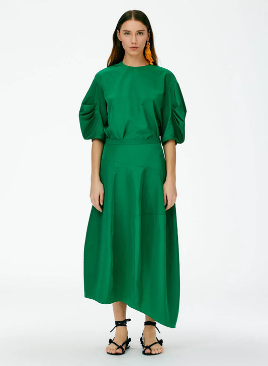 Italian Sporty Nylon Asymmetrical Balloon Skirt - Regular