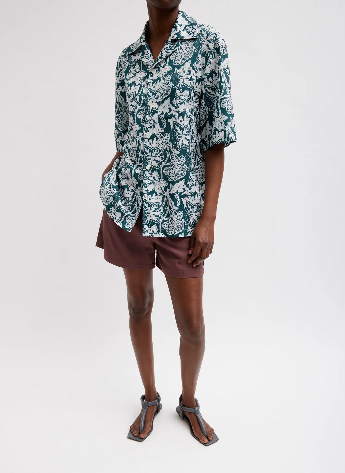 Recycled Nylon Batik Camp Shirt