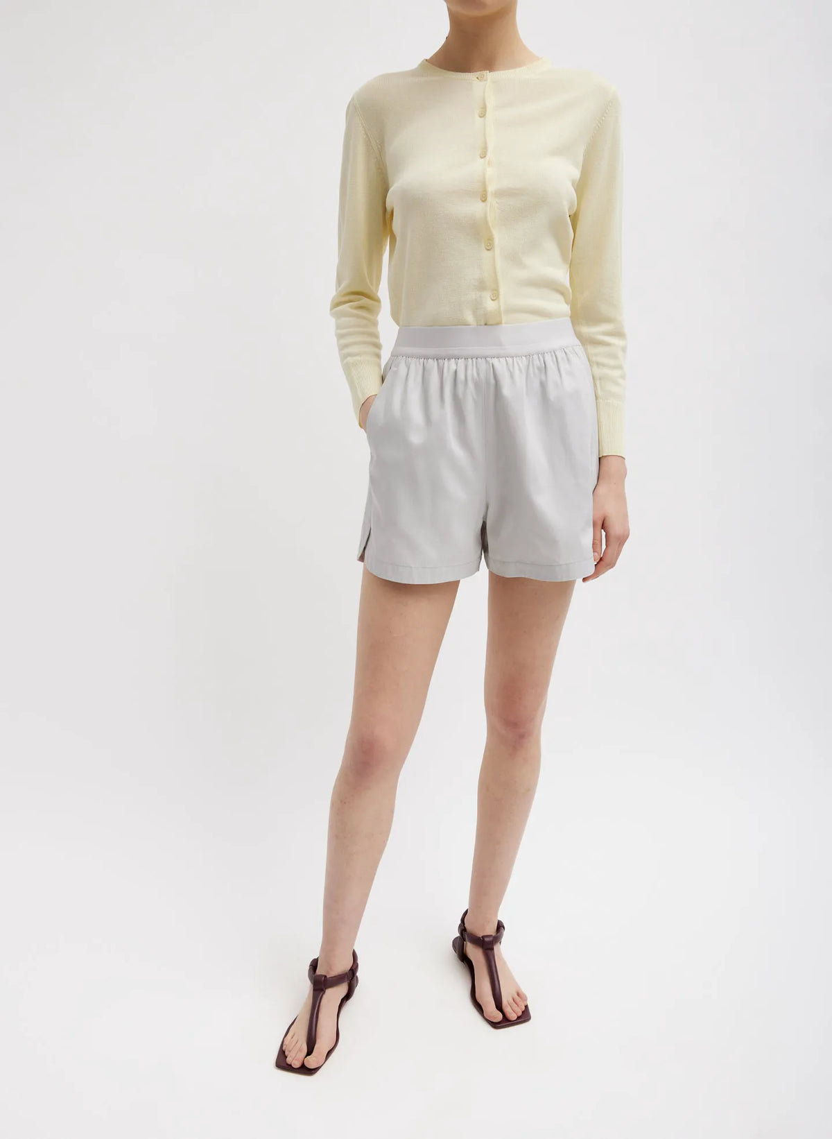 Drapey Suiting Pull On Short