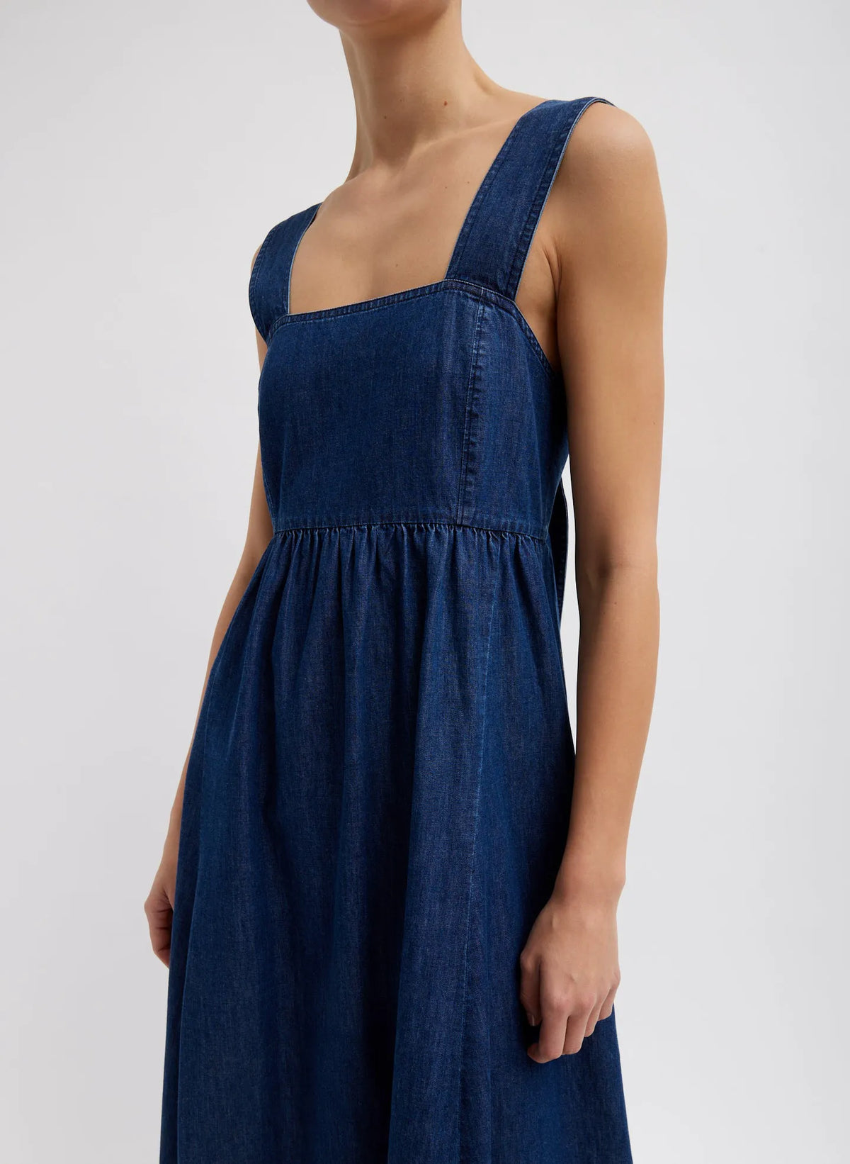 Light Weight Stone Wash Sculpted Dress