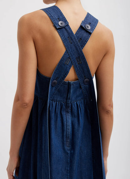 Light Weight Stone Wash Sculpted Dress