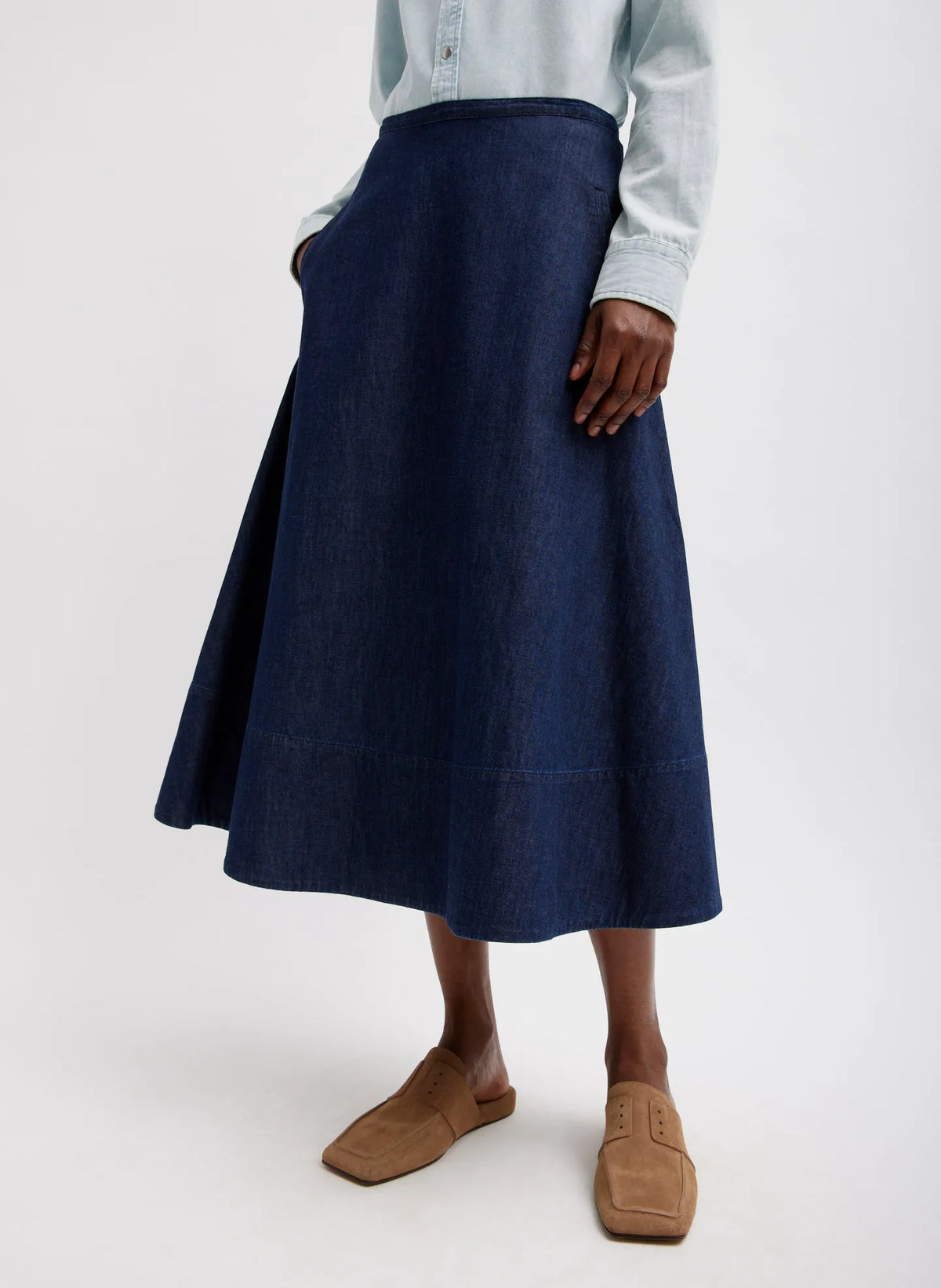 Summer Denim Circle Skirt