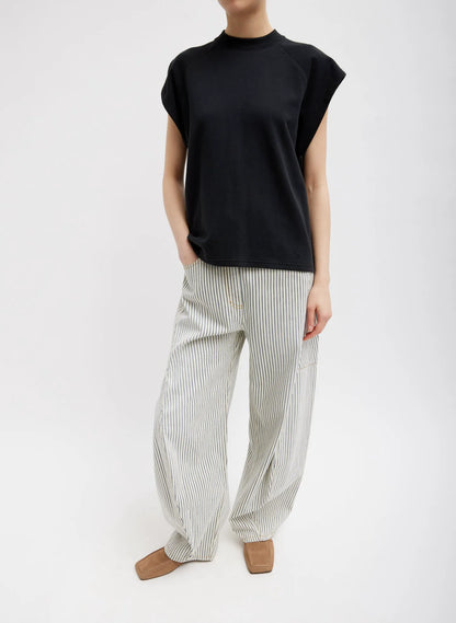 Stone Washed Striped Denim Sid Jean