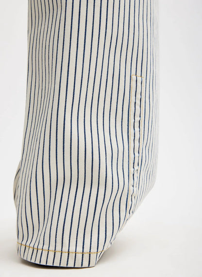 Stone Washed Striped Denim Sid Jean