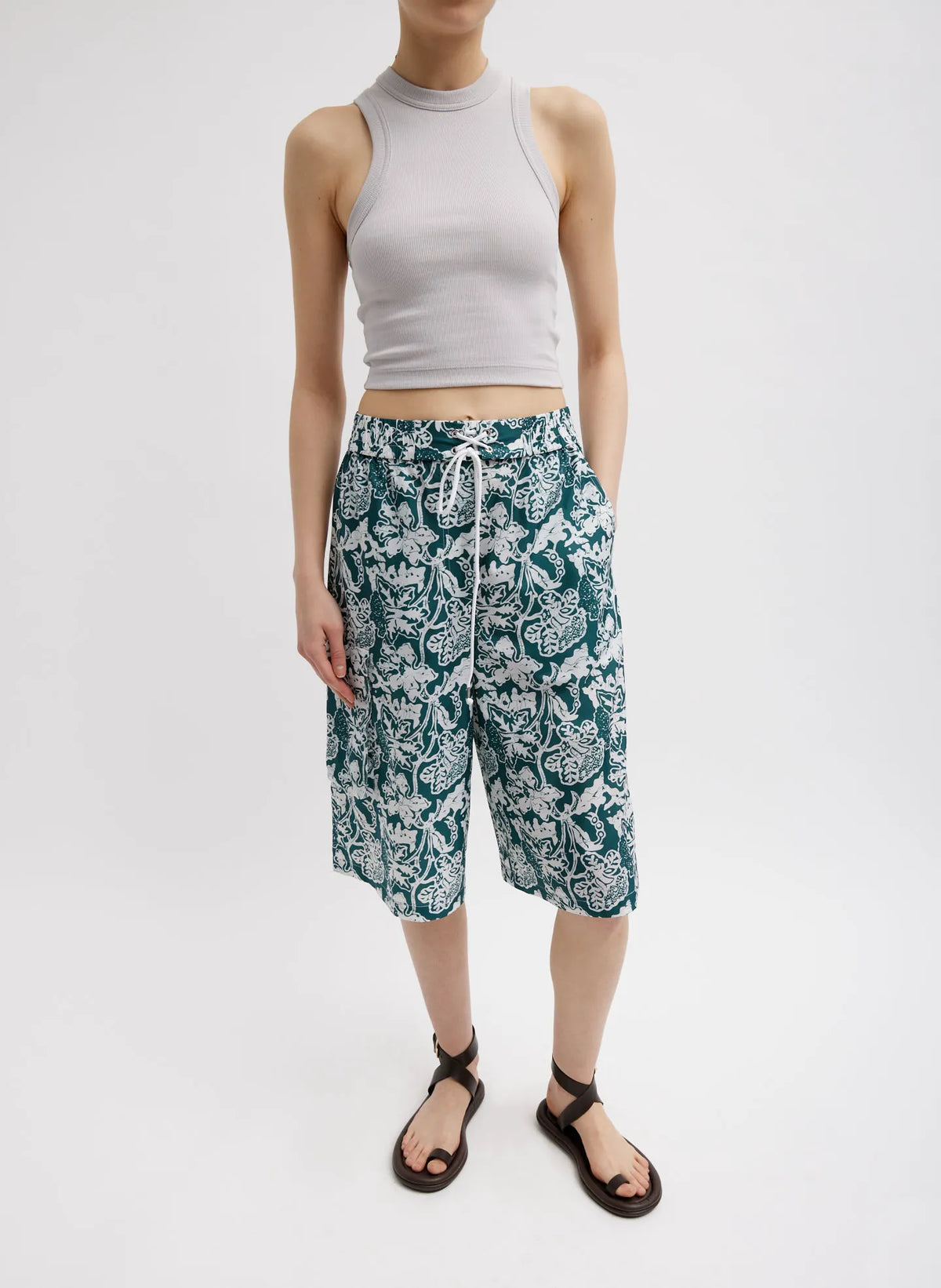 Ribbed T-Shirt Cropped Tank