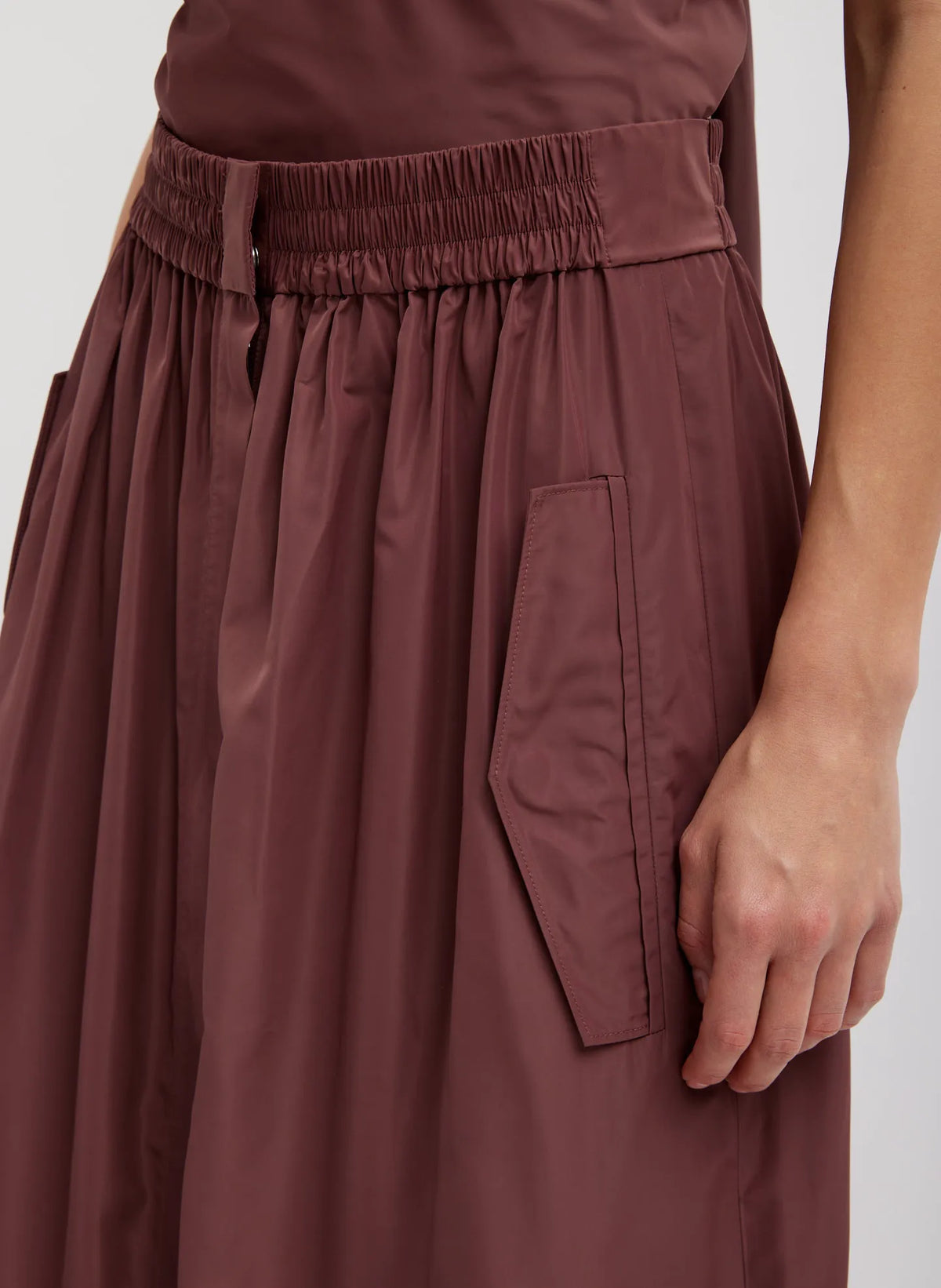 Italian Sporty Nylon Full Skirt