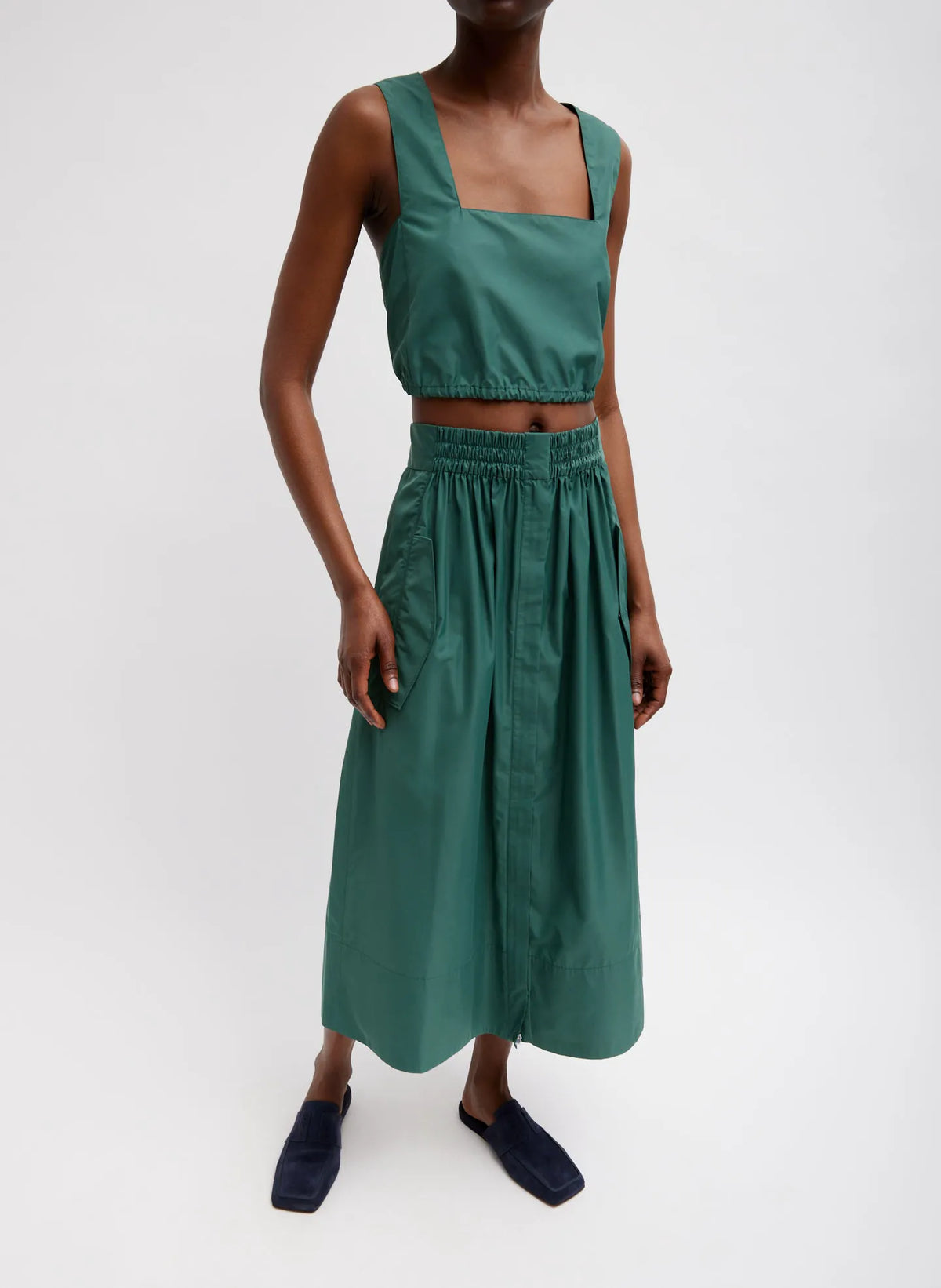 Italian Sporty Nylon Full Skirt