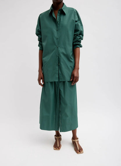 Italian Sporty Nylon Shirt With Cocoon Back