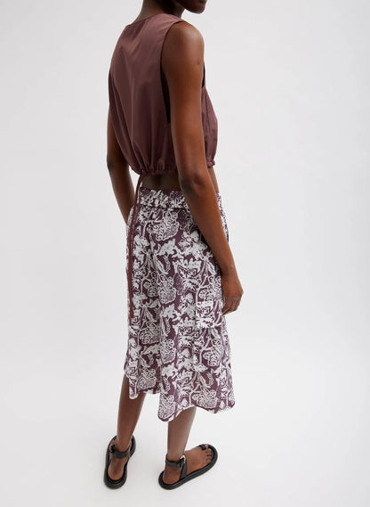 Italian Sporty Nylon Cropped Square Neck Top